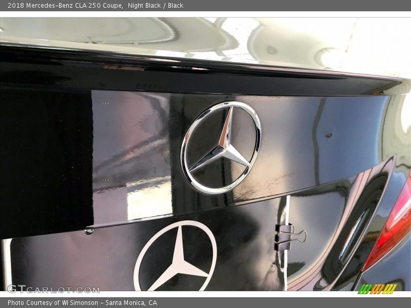 Night Black / Black 2018 Mercedes-Benz CLA 250 Coupe