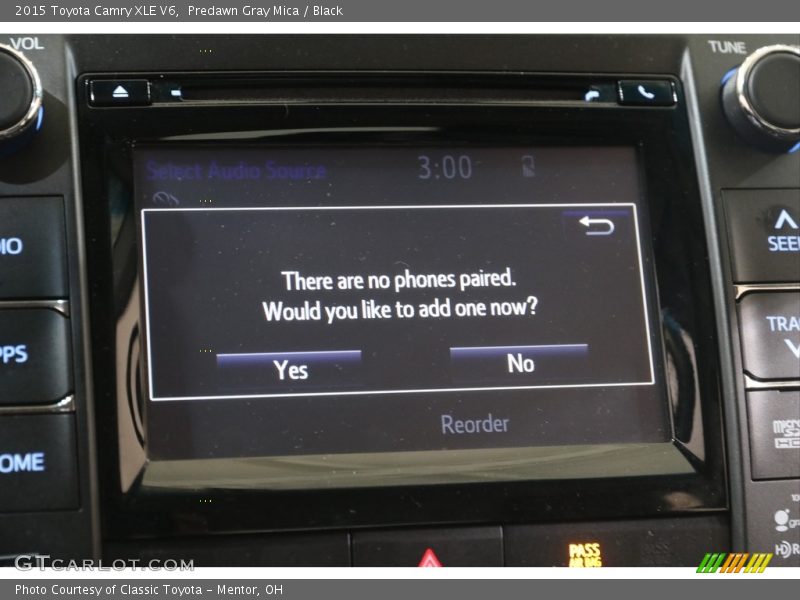 Predawn Gray Mica / Black 2015 Toyota Camry XLE V6