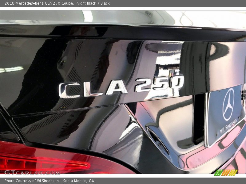 Night Black / Black 2018 Mercedes-Benz CLA 250 Coupe
