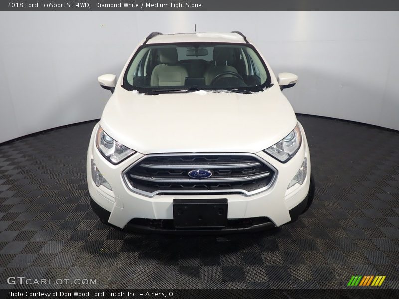 Diamond White / Medium Light Stone 2018 Ford EcoSport SE 4WD