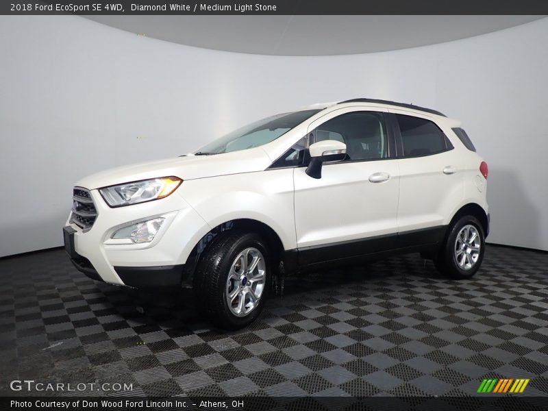 Diamond White / Medium Light Stone 2018 Ford EcoSport SE 4WD