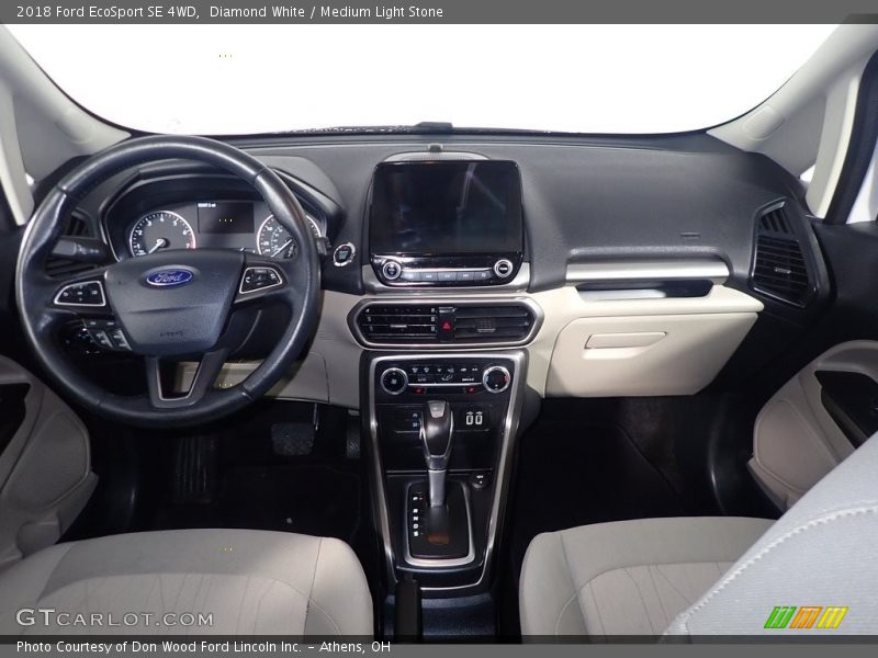 Diamond White / Medium Light Stone 2018 Ford EcoSport SE 4WD