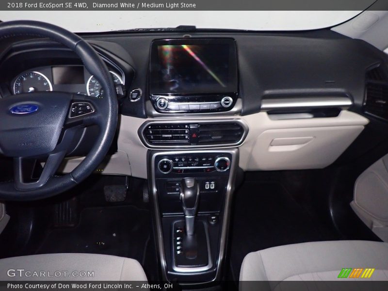 Diamond White / Medium Light Stone 2018 Ford EcoSport SE 4WD