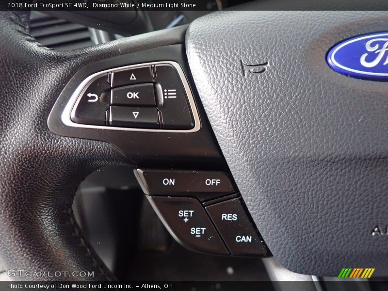Diamond White / Medium Light Stone 2018 Ford EcoSport SE 4WD