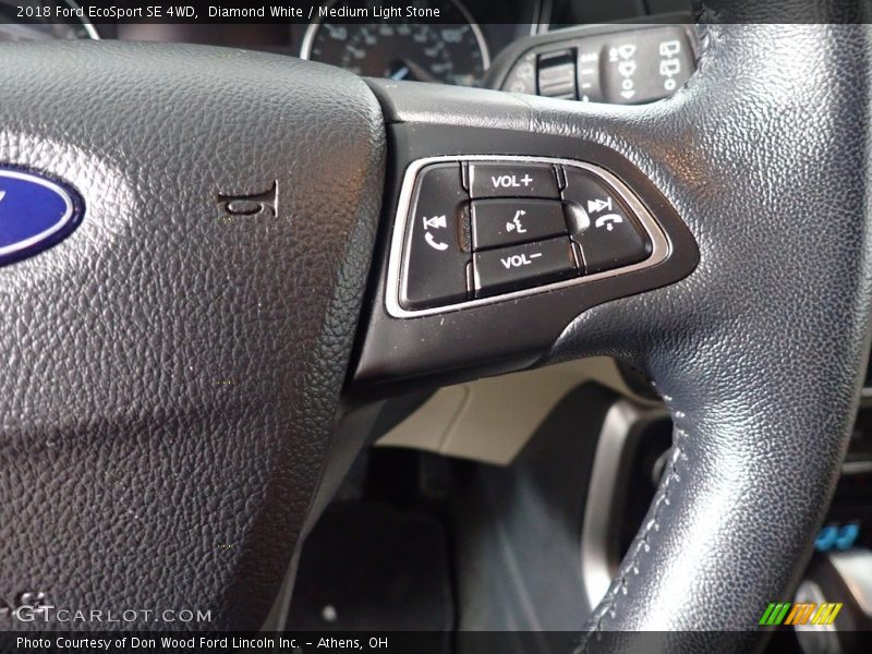 Diamond White / Medium Light Stone 2018 Ford EcoSport SE 4WD