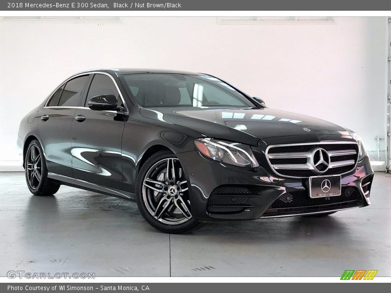 Black / Nut Brown/Black 2018 Mercedes-Benz E 300 Sedan