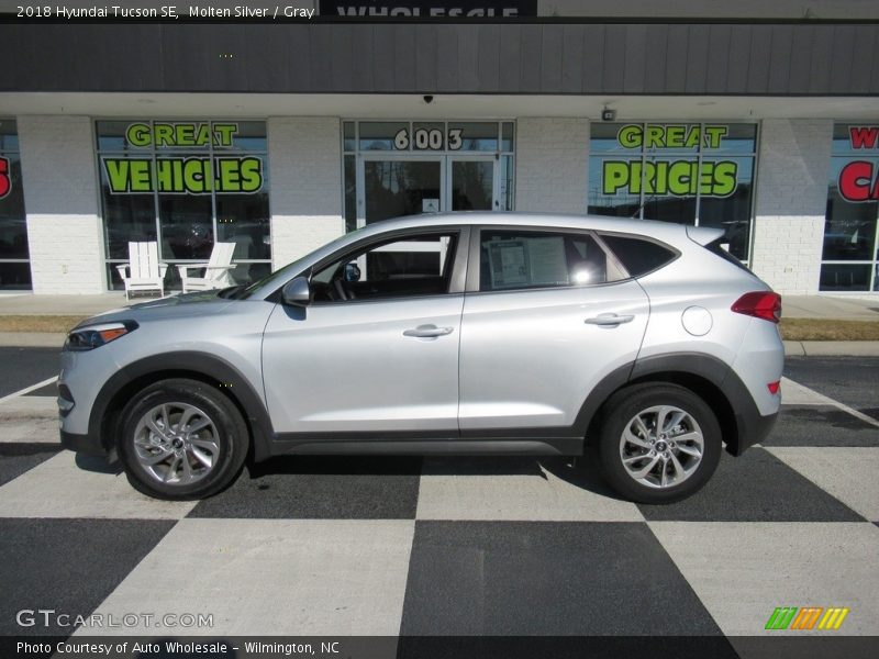 Molten Silver / Gray 2018 Hyundai Tucson SE
