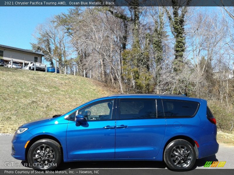 Ocean Blue Metallic / Black 2021 Chrysler Pacifica Touring AWD