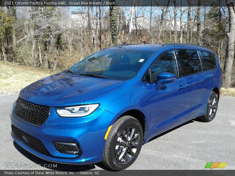 Ocean Blue Metallic / Black 2021 Chrysler Pacifica Touring AWD