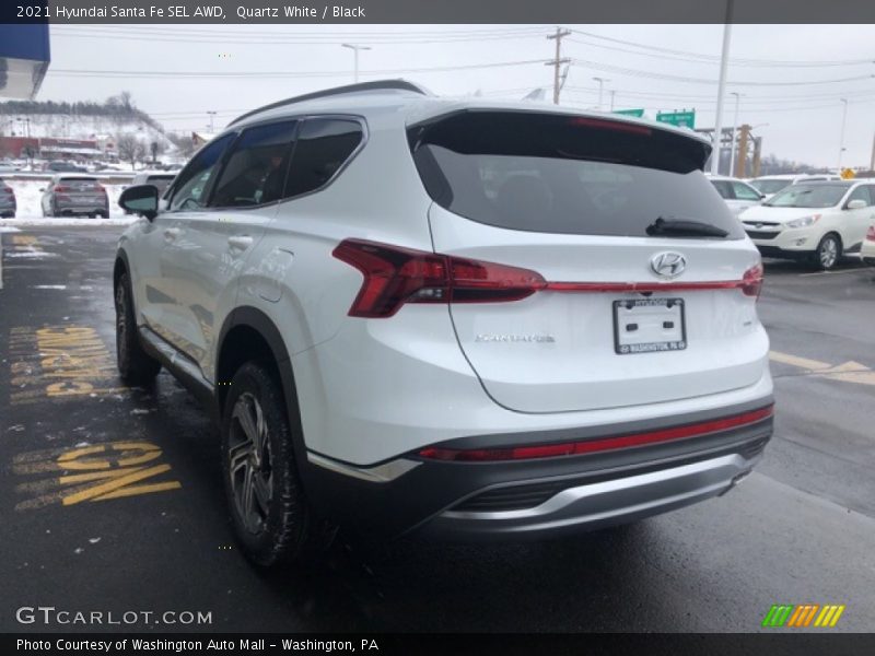 Quartz White / Black 2021 Hyundai Santa Fe SEL AWD