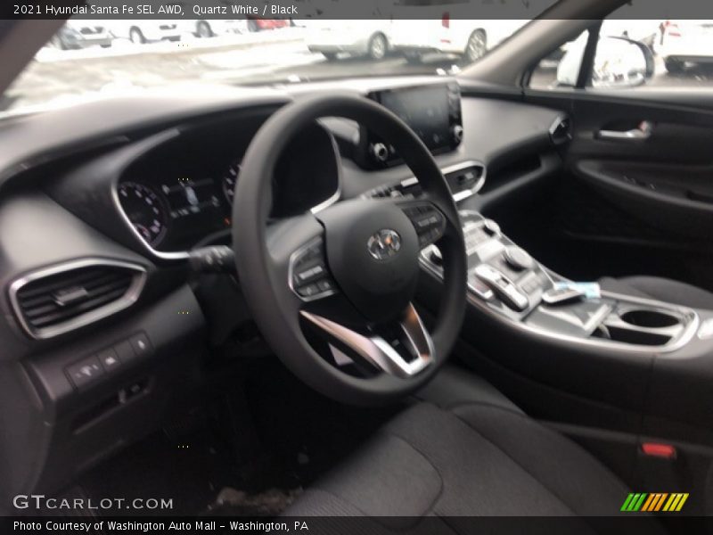 Quartz White / Black 2021 Hyundai Santa Fe SEL AWD