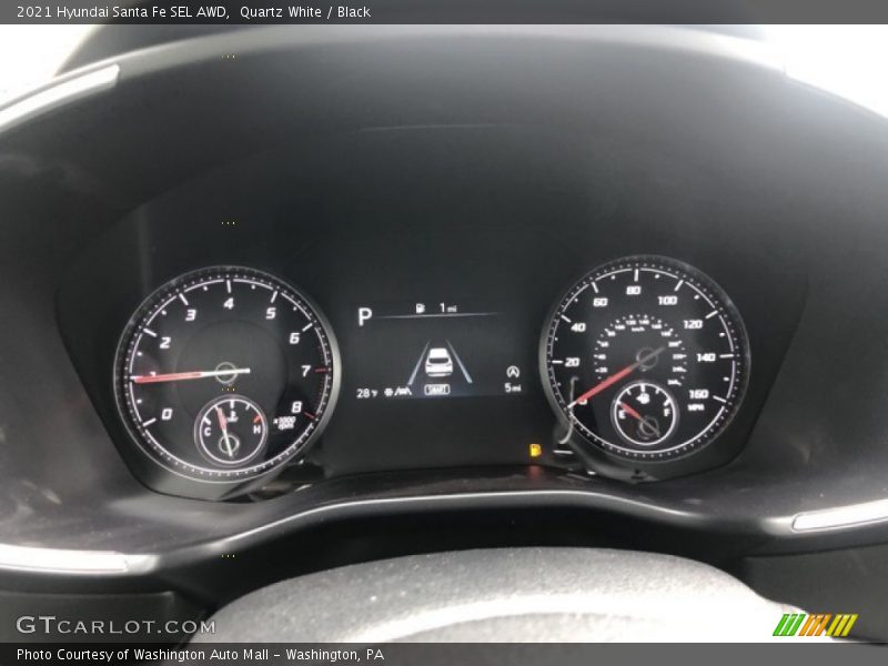 Quartz White / Black 2021 Hyundai Santa Fe SEL AWD