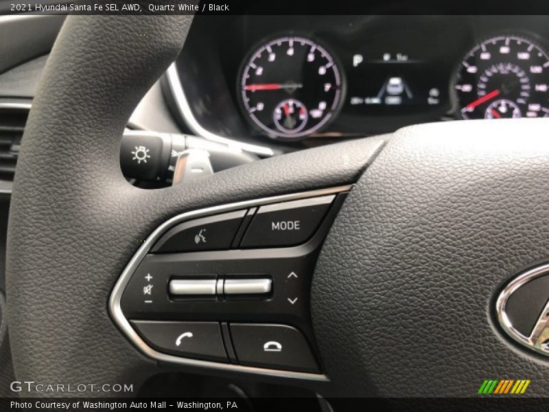 Quartz White / Black 2021 Hyundai Santa Fe SEL AWD