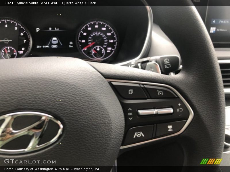 Quartz White / Black 2021 Hyundai Santa Fe SEL AWD