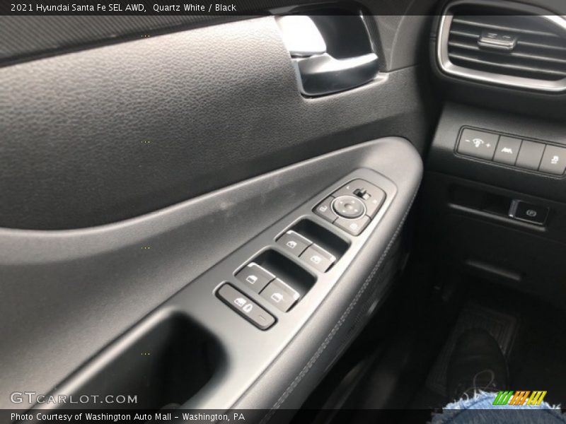 Quartz White / Black 2021 Hyundai Santa Fe SEL AWD
