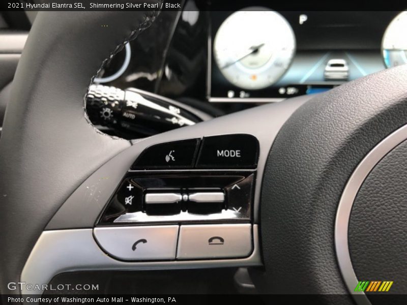 Shimmering Silver Pearl / Black 2021 Hyundai Elantra SEL