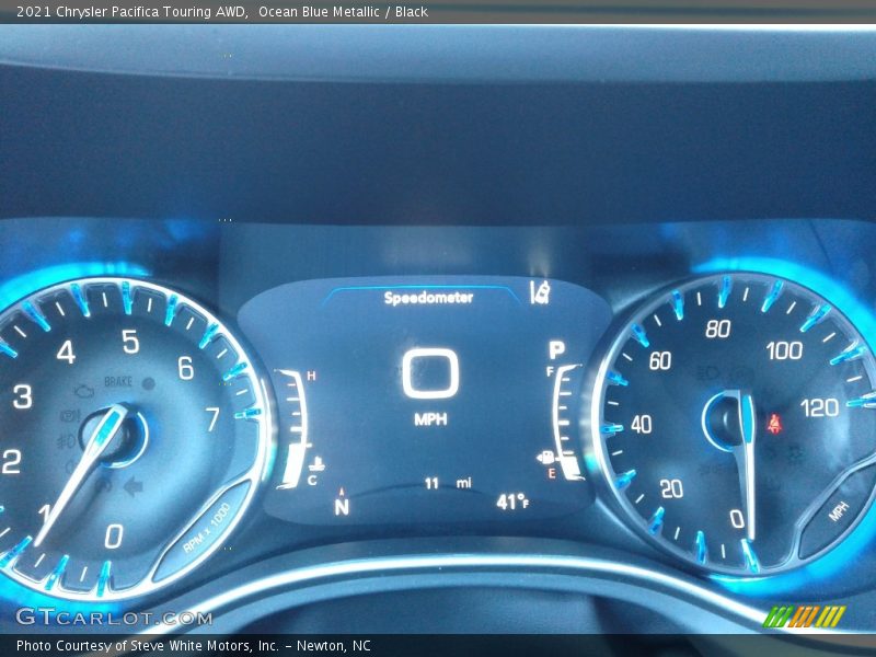 Ocean Blue Metallic / Black 2021 Chrysler Pacifica Touring AWD