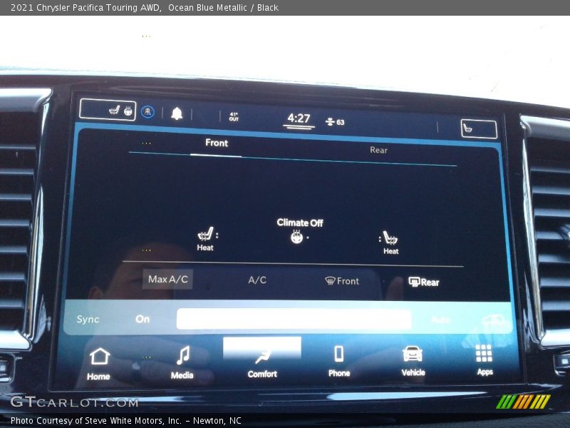 Ocean Blue Metallic / Black 2021 Chrysler Pacifica Touring AWD