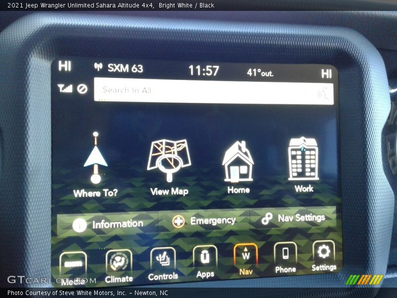Bright White / Black 2021 Jeep Wrangler Unlimited Sahara Altitude 4x4
