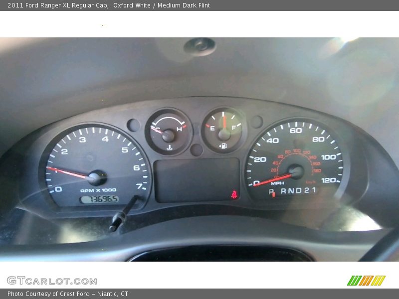 Oxford White / Medium Dark Flint 2011 Ford Ranger XL Regular Cab