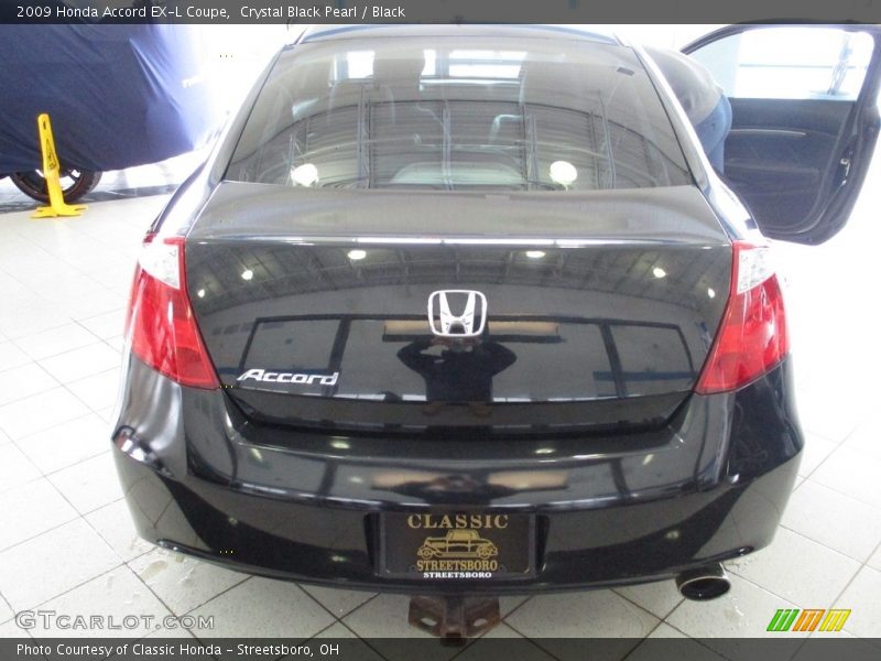 Crystal Black Pearl / Black 2009 Honda Accord EX-L Coupe
