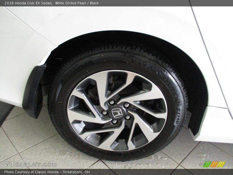 White Orchid Pearl / Black 2018 Honda Civic EX Sedan