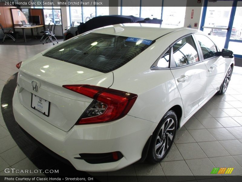 White Orchid Pearl / Black 2018 Honda Civic EX Sedan