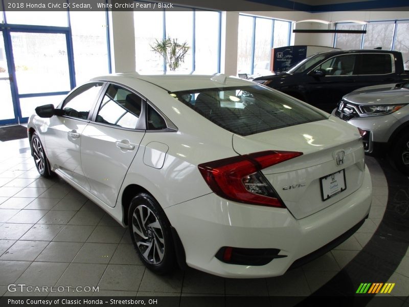 White Orchid Pearl / Black 2018 Honda Civic EX Sedan