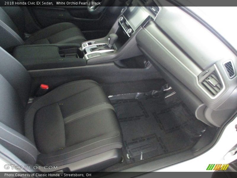 White Orchid Pearl / Black 2018 Honda Civic EX Sedan