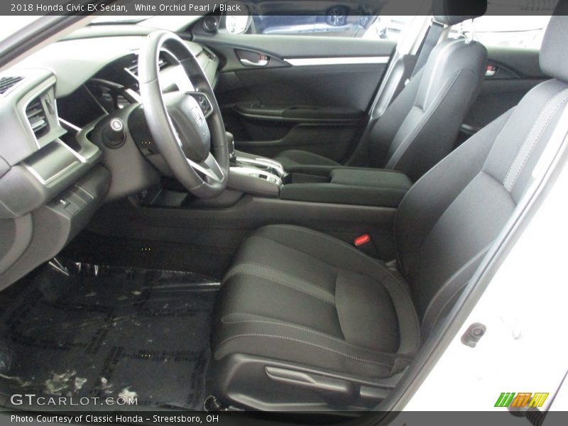 White Orchid Pearl / Black 2018 Honda Civic EX Sedan