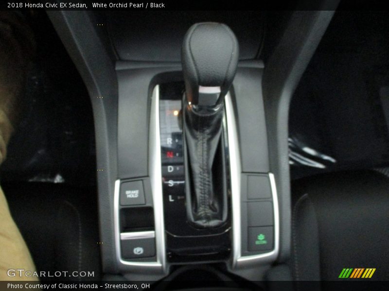 White Orchid Pearl / Black 2018 Honda Civic EX Sedan