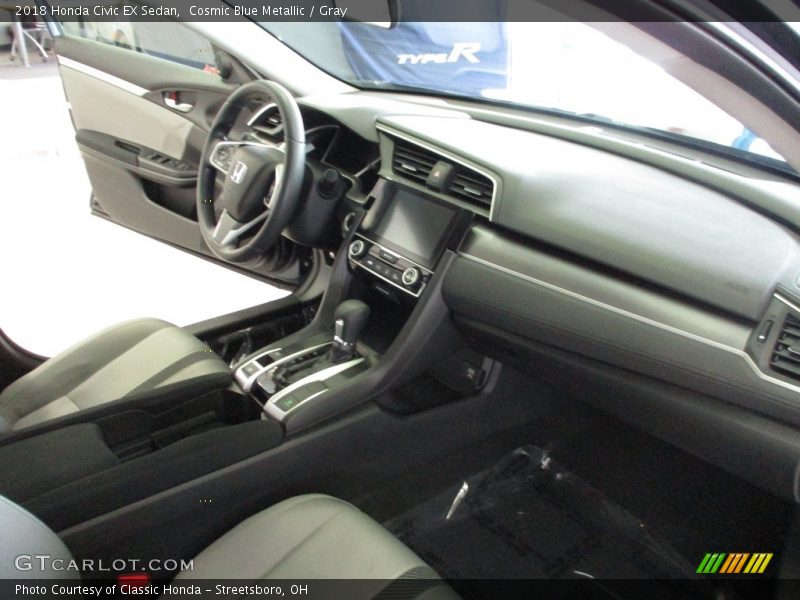 Cosmic Blue Metallic / Gray 2018 Honda Civic EX Sedan