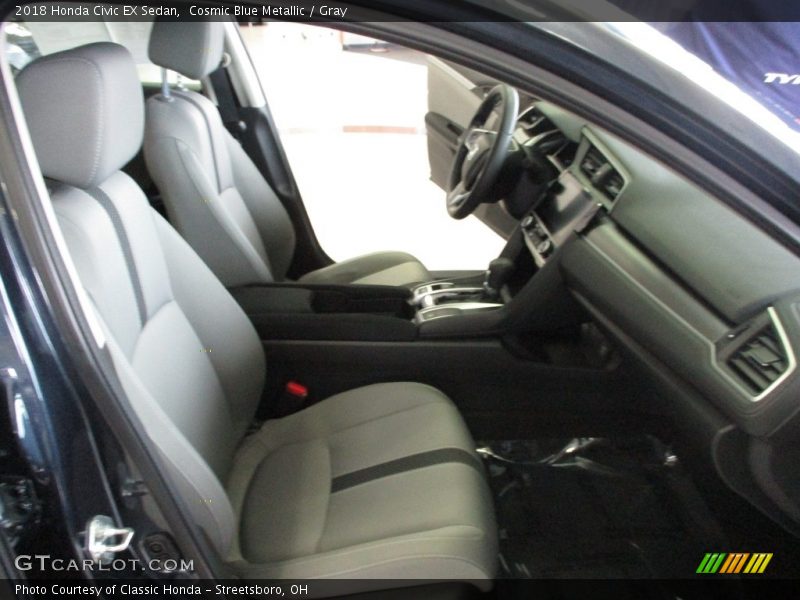 Cosmic Blue Metallic / Gray 2018 Honda Civic EX Sedan