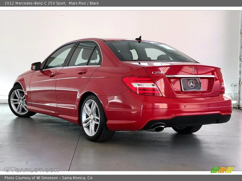 Mars Red / Black 2012 Mercedes-Benz C 250 Sport