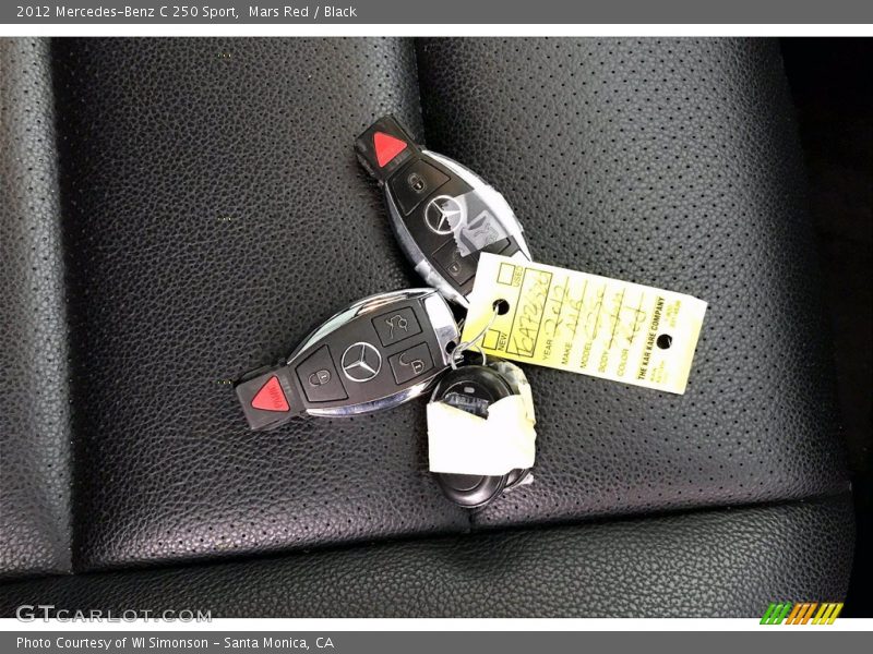 Mars Red / Black 2012 Mercedes-Benz C 250 Sport