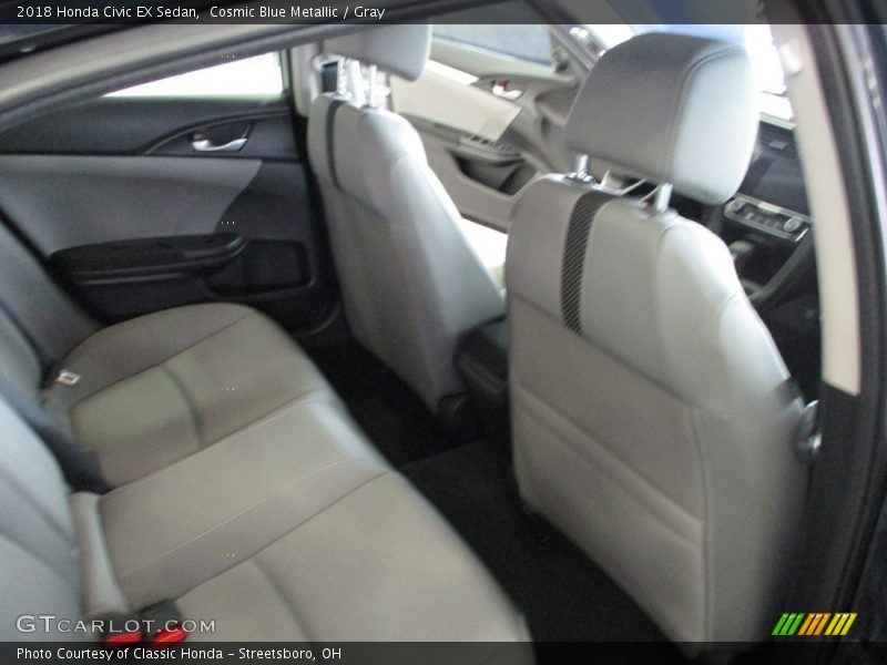 Cosmic Blue Metallic / Gray 2018 Honda Civic EX Sedan