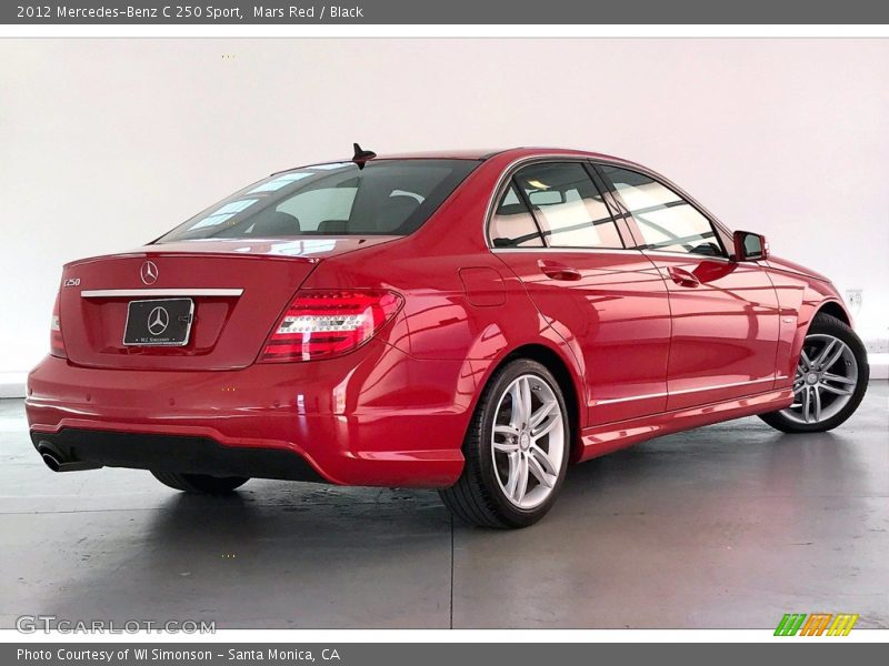 Mars Red / Black 2012 Mercedes-Benz C 250 Sport