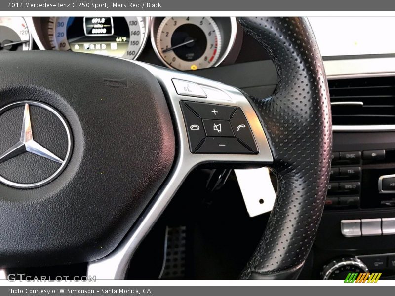 Mars Red / Black 2012 Mercedes-Benz C 250 Sport