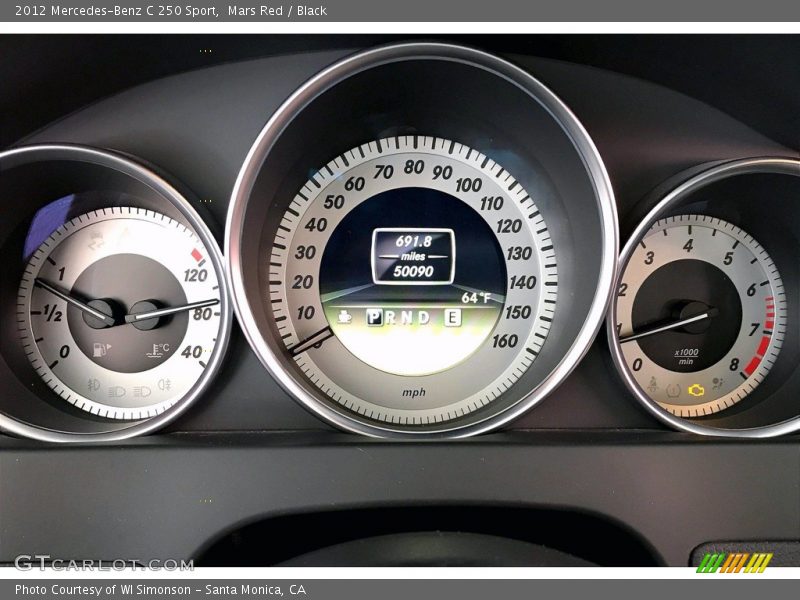 Mars Red / Black 2012 Mercedes-Benz C 250 Sport