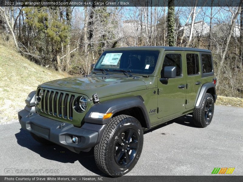 Sarge Green / Black 2021 Jeep Wrangler Unlimited Sport Altitude 4x4