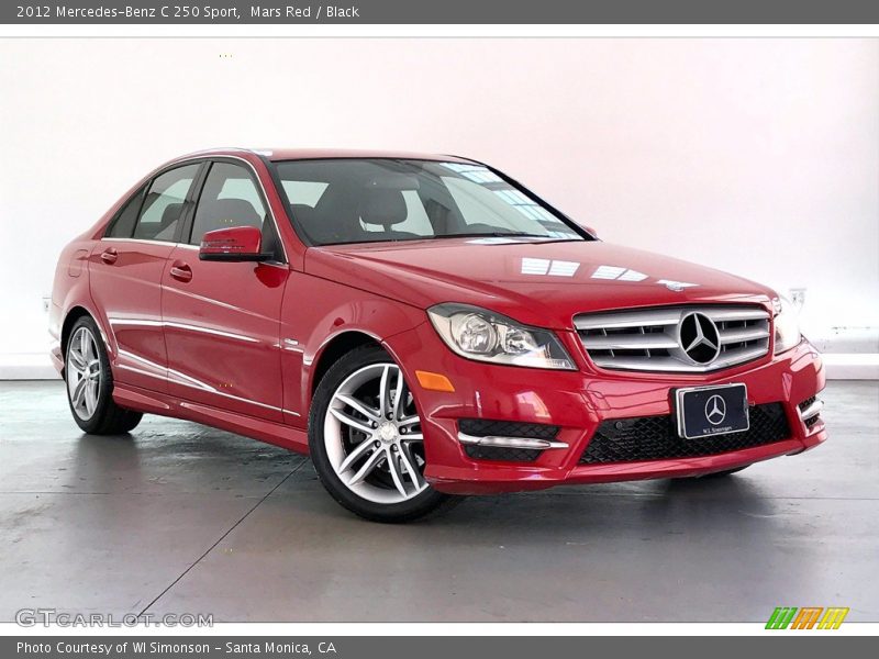 Mars Red / Black 2012 Mercedes-Benz C 250 Sport