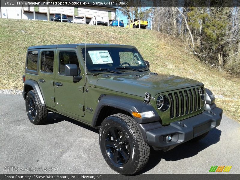Sarge Green / Black 2021 Jeep Wrangler Unlimited Sport Altitude 4x4