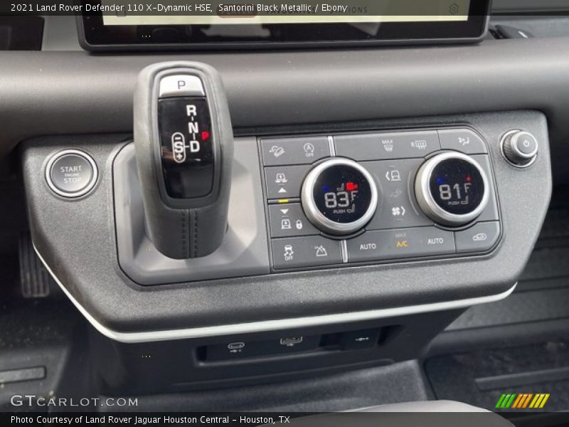 Controls of 2021 Defender 110 X-Dynamic HSE