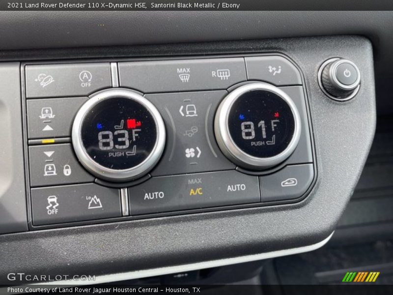 Controls of 2021 Defender 110 X-Dynamic HSE