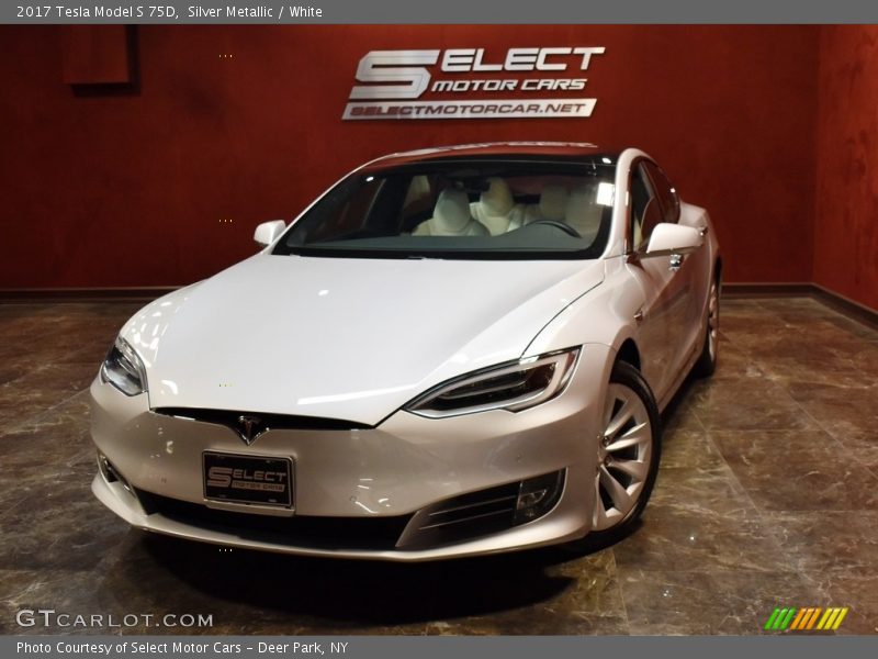 Silver Metallic / White 2017 Tesla Model S 75D