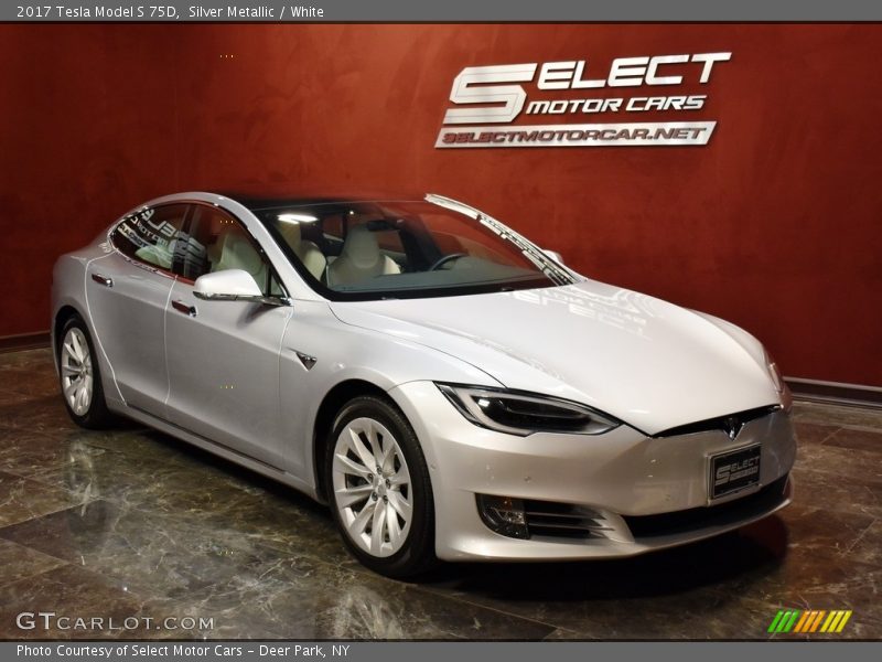 Silver Metallic / White 2017 Tesla Model S 75D