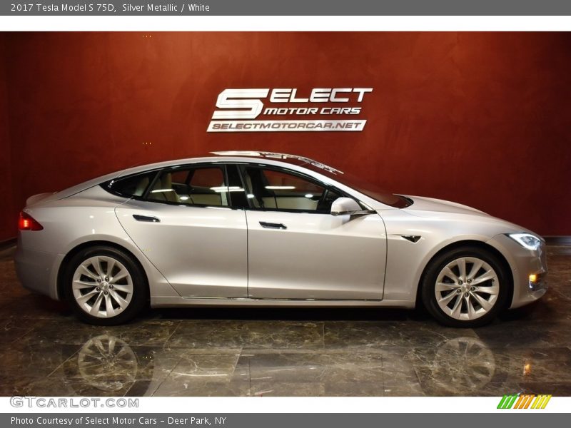 Silver Metallic / White 2017 Tesla Model S 75D