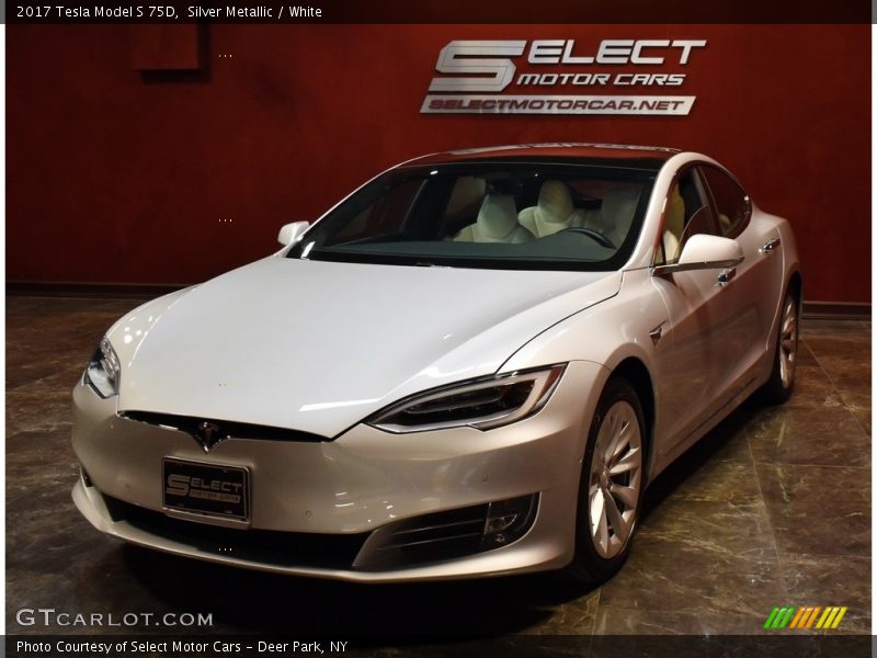 Silver Metallic / White 2017 Tesla Model S 75D