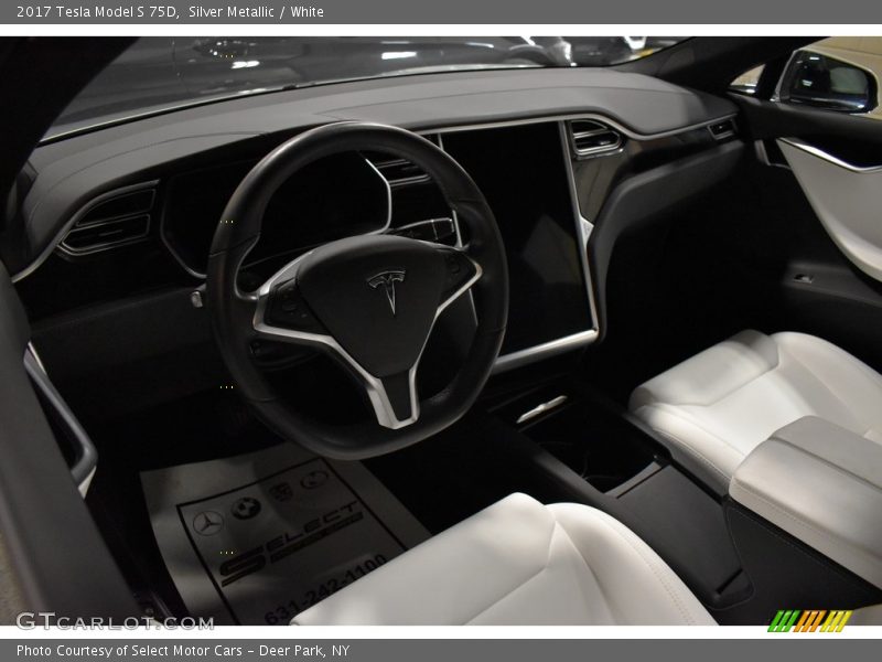 Silver Metallic / White 2017 Tesla Model S 75D