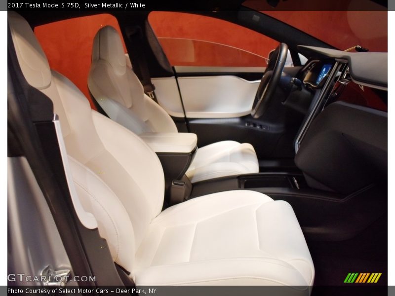 Silver Metallic / White 2017 Tesla Model S 75D